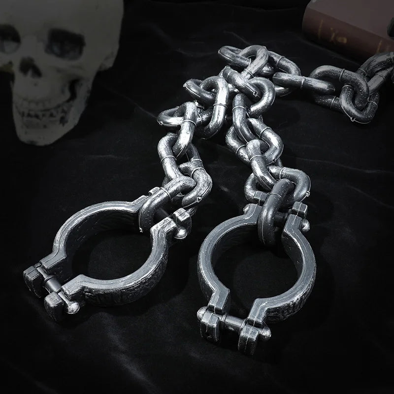 D2 Halloween Fake Chains Haunted House Horror Props Home Decoration Prisoner - product image 6
