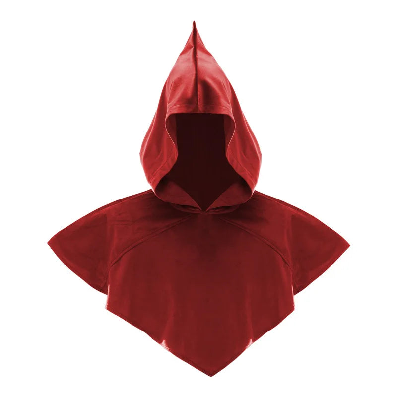 Cos Medieval Costume Hooded Cape Wizard Short Cloak Halloween Costumes for Women Men - View 10