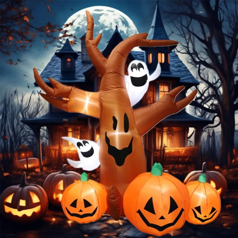 Inflatable Toy Scary Pumpkin Tree Halloween Inflatable Model Luminous Day of - product image 4