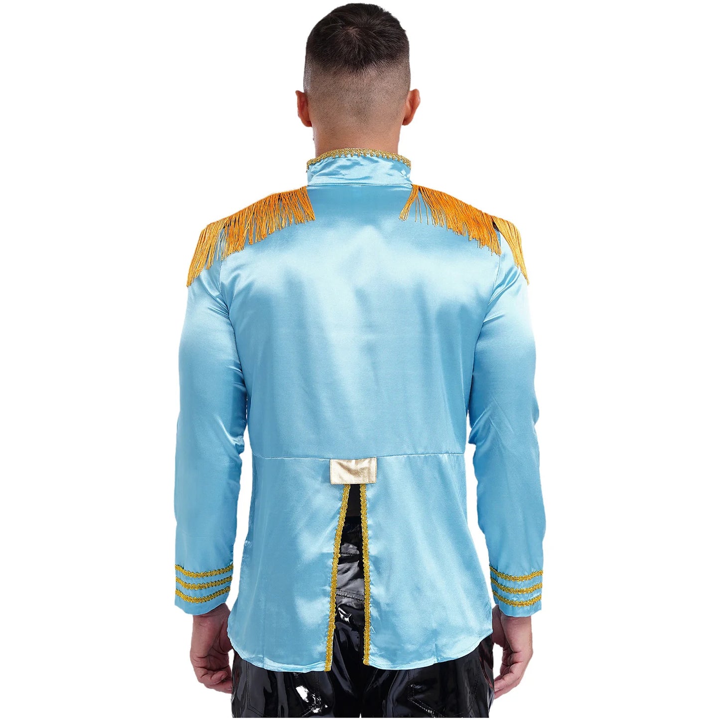 Men's Medieval SGT Sergeant Pepper Tassel Jackets Coat Hippy Costume - alternate view 3