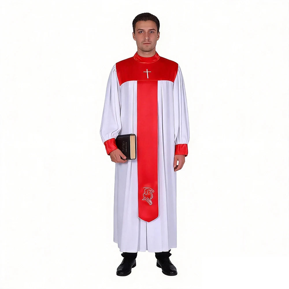 Adult Medieval Priest Robe Halloween Costume - product image 2