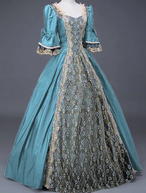 Halloween Costume for Adult Women's Palace Court Medieval Renaissance Retro Gothic - color 15 / XL
