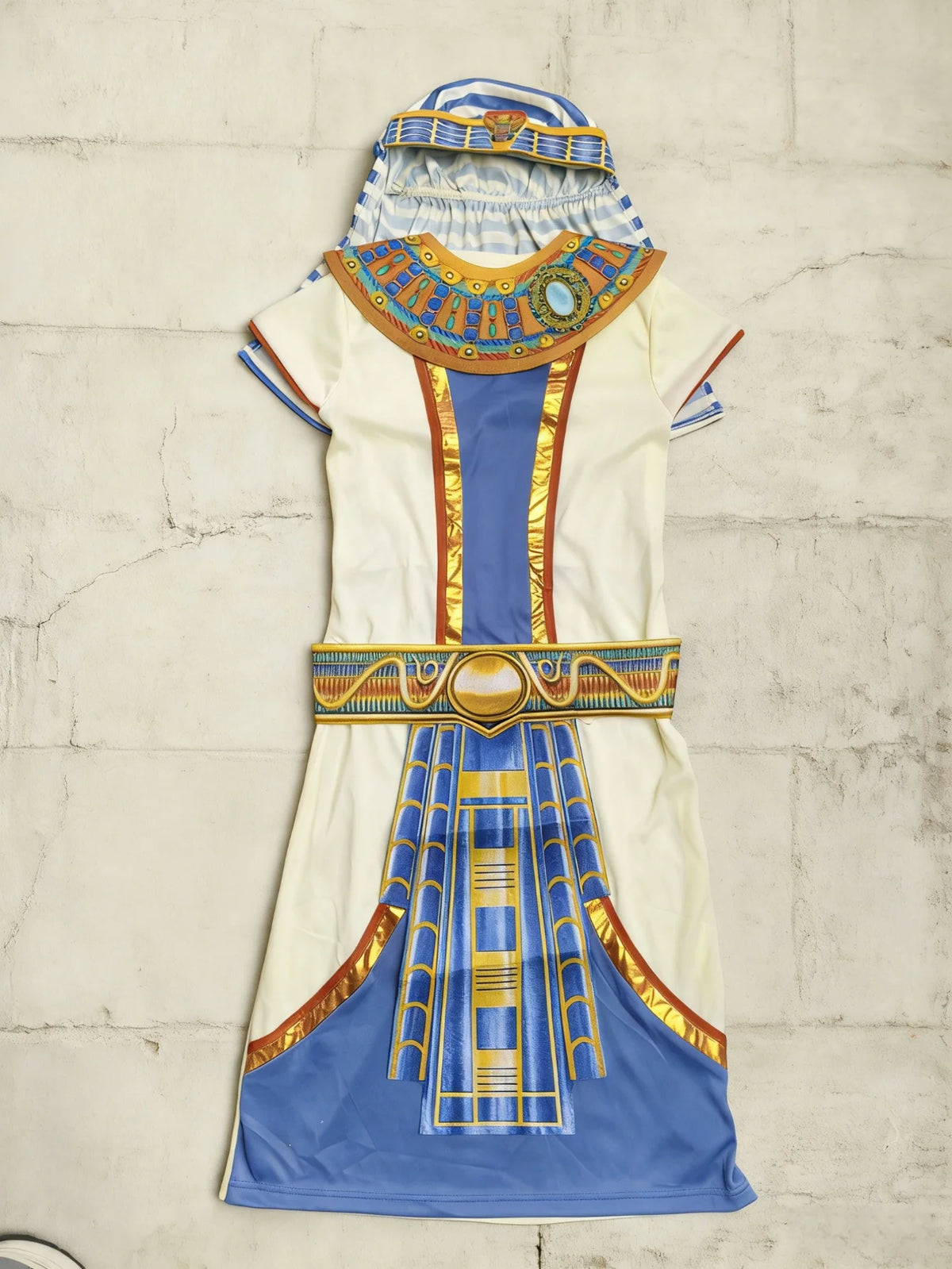 Kids Ancient Egyptian Pharaoh Costume with Headwrap, Boys Fancy Outfit for Theme