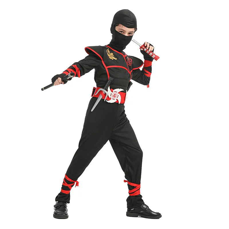 Boys Ninja Deluxe Costume for Kids with Weapon Accessories Kids Kung Fu Outfit Ideas