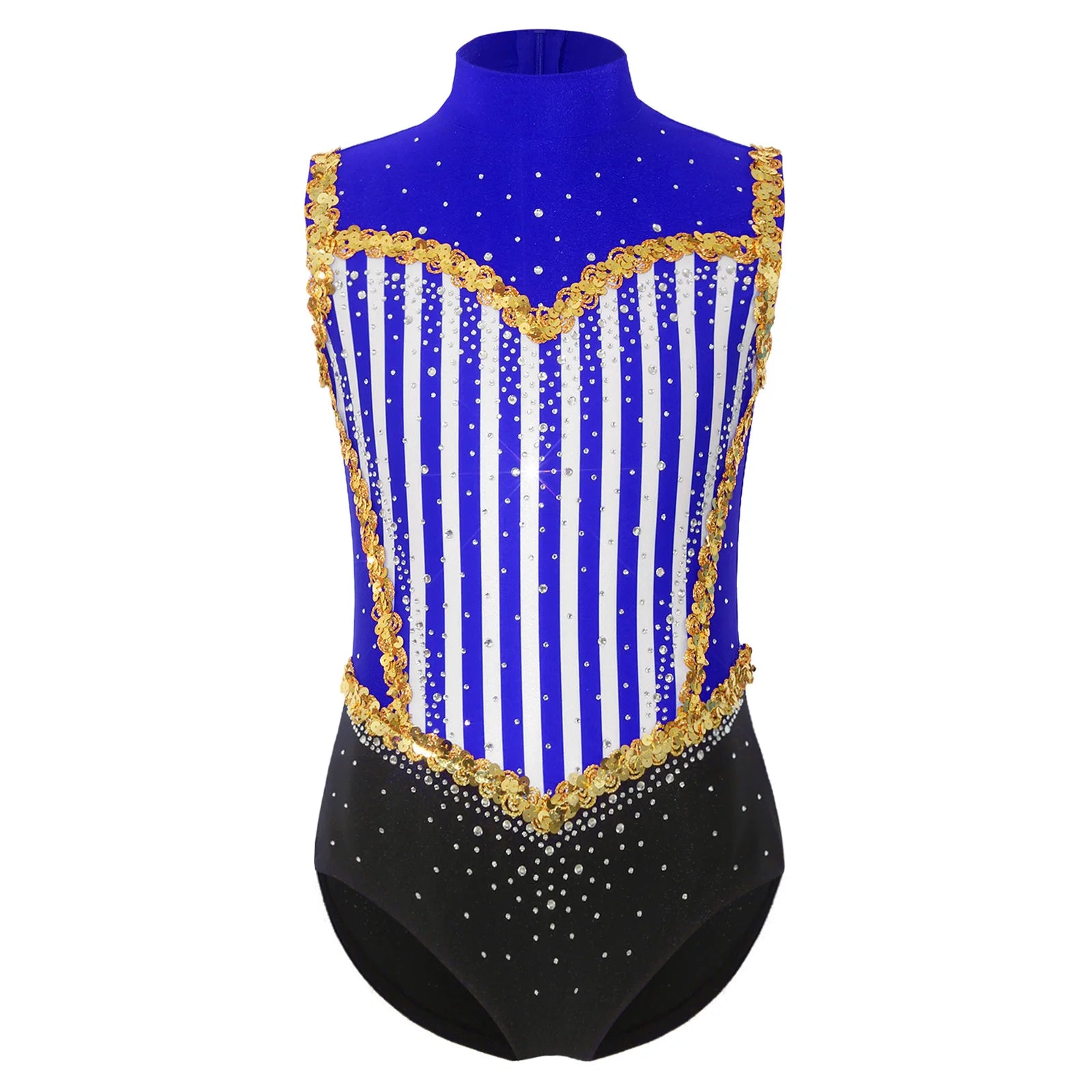 Kids Girl Halloween Circus Clown Costume Shiny Striped Tutu Leotard Ballet Gymnastics - Red / 6
