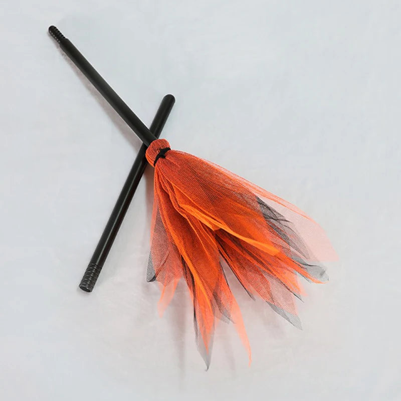 Halloween Witch Wizard Cosplay Props Black Magic Hats Flying Broomstick Decorations Halloween Party - product image 3