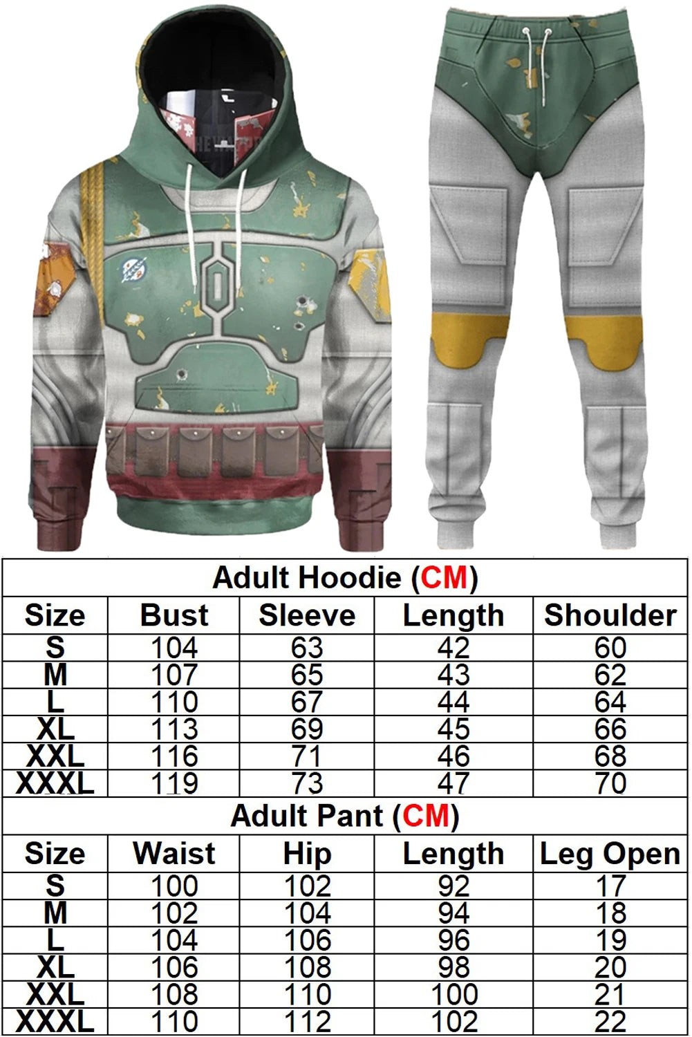 Din Djarin Costume Adult Kids Battle Armor Printed Hoodie Pant Movie Space Bounty Hunter - Kids Suit B / XXL