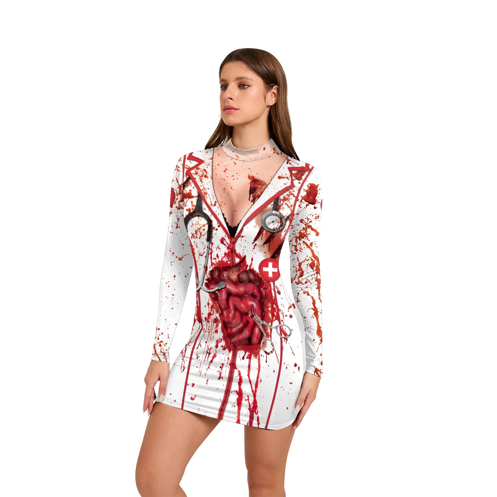 Skeleton Costume Dress for Women – Halloween Costume