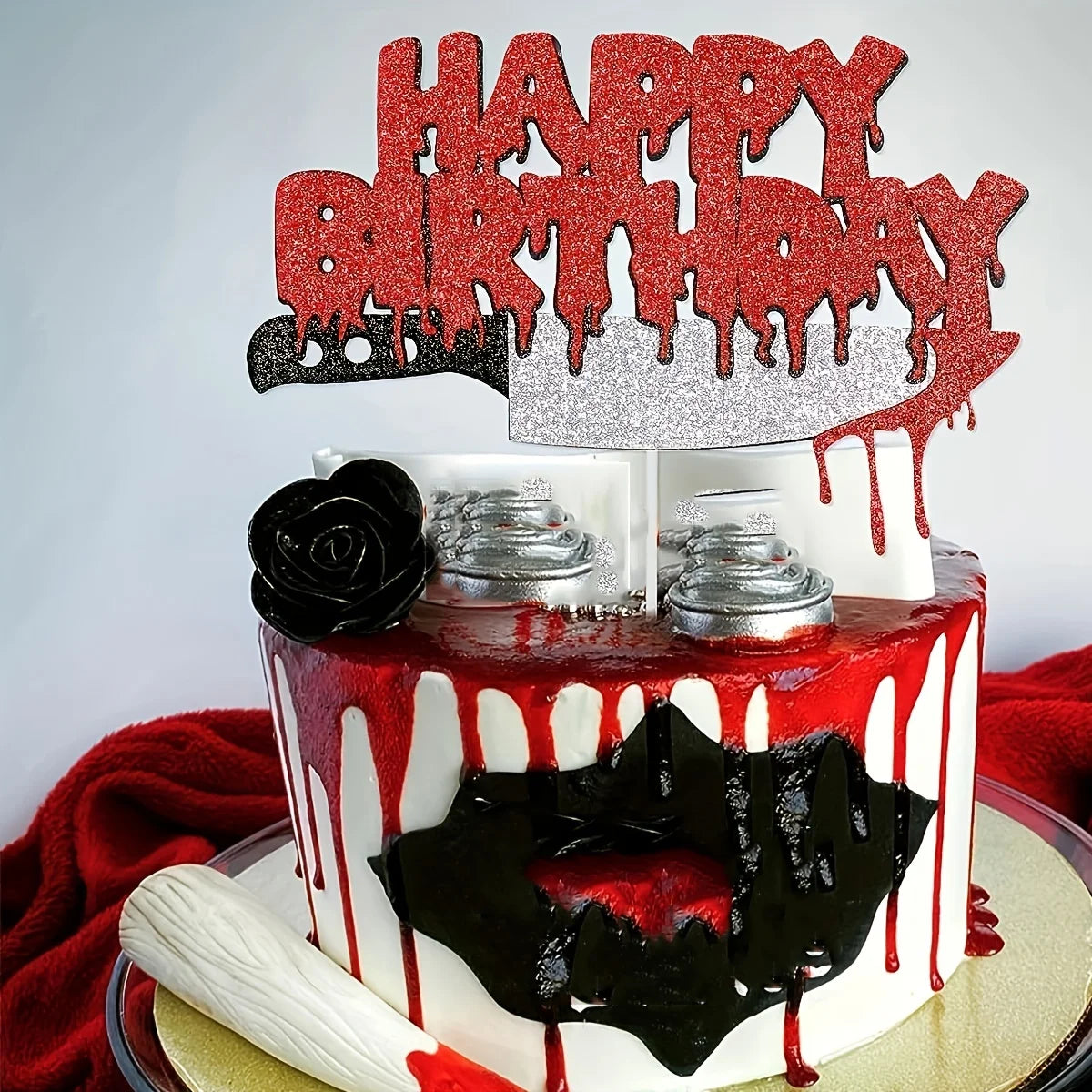 1-Piece Spooky Halloween Horror Cake Decor - Unique centerpiece for a Scary Sweet - product image 1