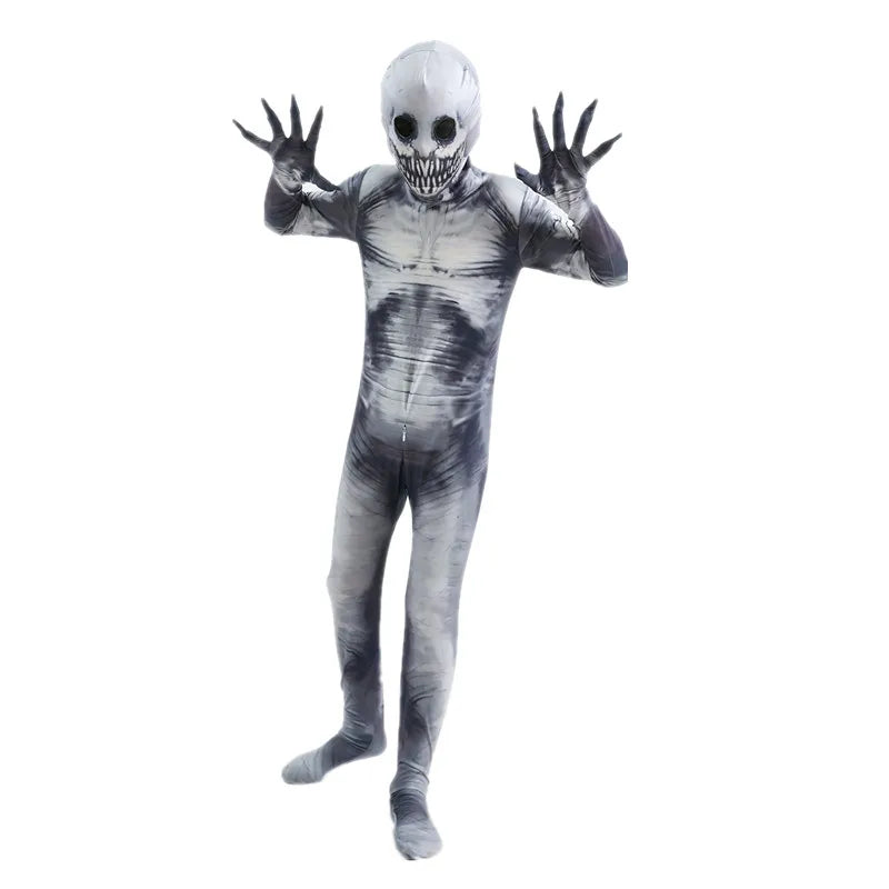 Halloween Ghost Skin Costume, Shadow Demon Bodysuit Costume for Kids Dress Up Party Grim Reaper Costume Scary - product image 4