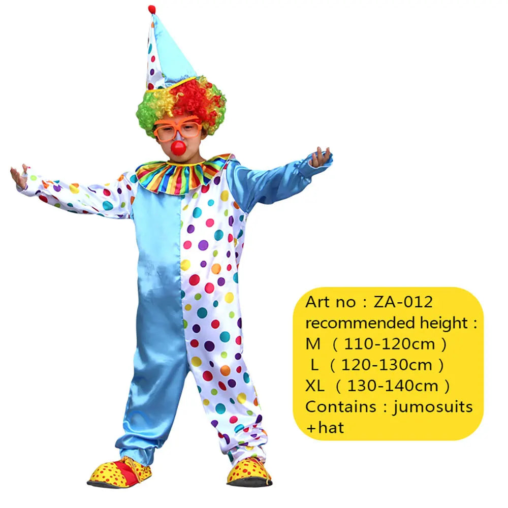 Circus Clown Costumes Kids Costumes Jumpsuits Hats - ZA-011 / XXL
