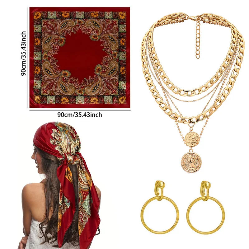 Women's Pirate Costume Separates – Medieval Top, Skirt & Accessories