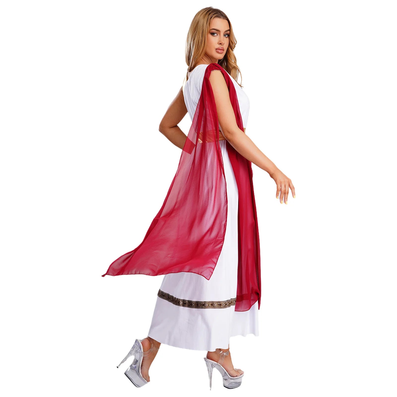 Womens Adult Ancient Greek Princess Roman Spartan Warrior Carnival Cosplay Costume High Waist Roman Empress - product image 4
