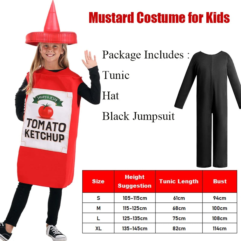 Ketchup & Mustard Costumes for Kids | Funny Food Dress-Up