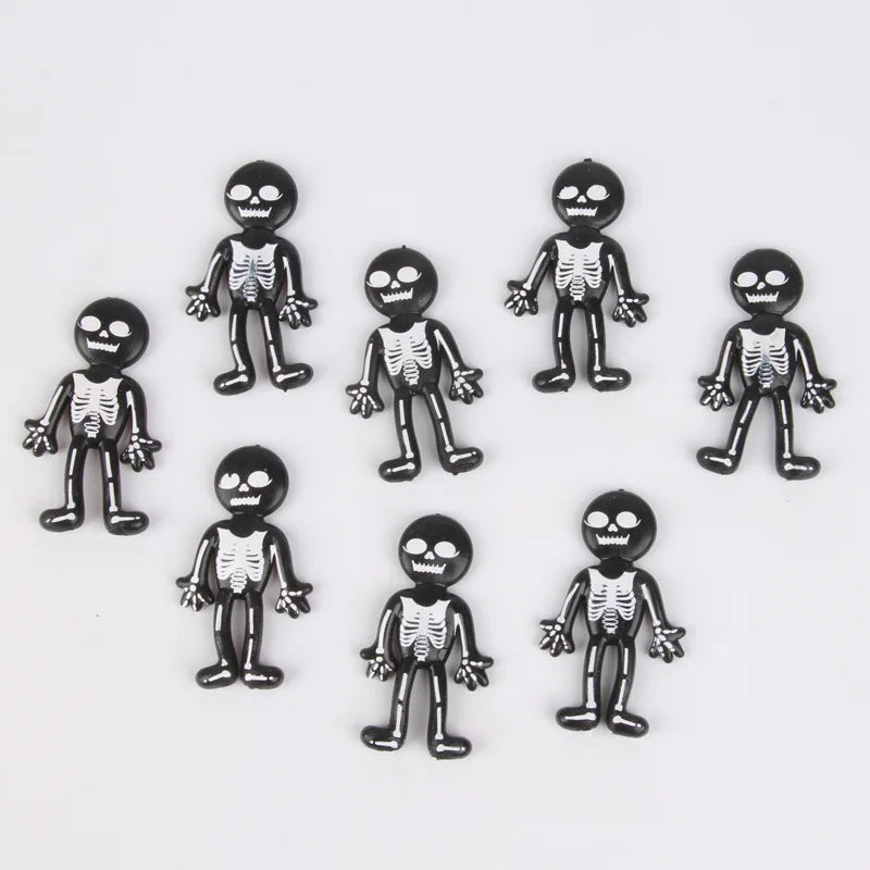 10Pcs Horror TPR Stretchable Skeleton Skull Man Prank Toys for Halloween Party Favors Kids Birthday Pianta - product image 4