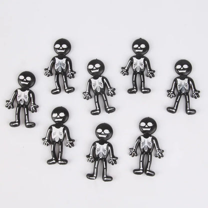 10Pcs Horror TPR Stretchable Skeleton Skull Man Prank Toys for Halloween Party Favors Kids Birthday Pianta - product image 4