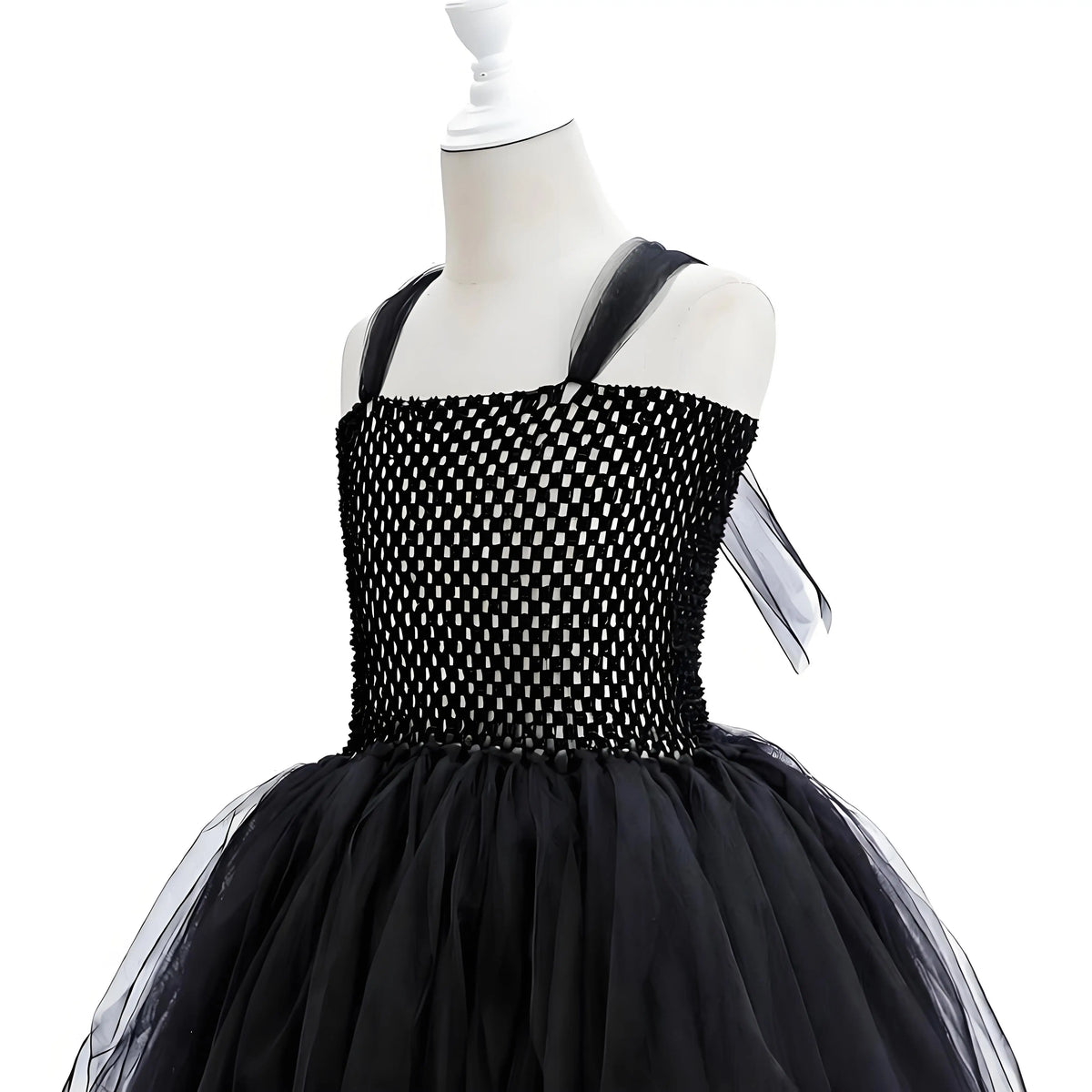 Kids' Princess Birthday Dark Black Evil Queen Mesh Wings Halloween - product image 4