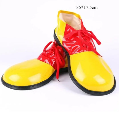 Clown Shoes Birthday Circus Costume Props Costume Adult Women Man Leather Halloween Easter - View 3