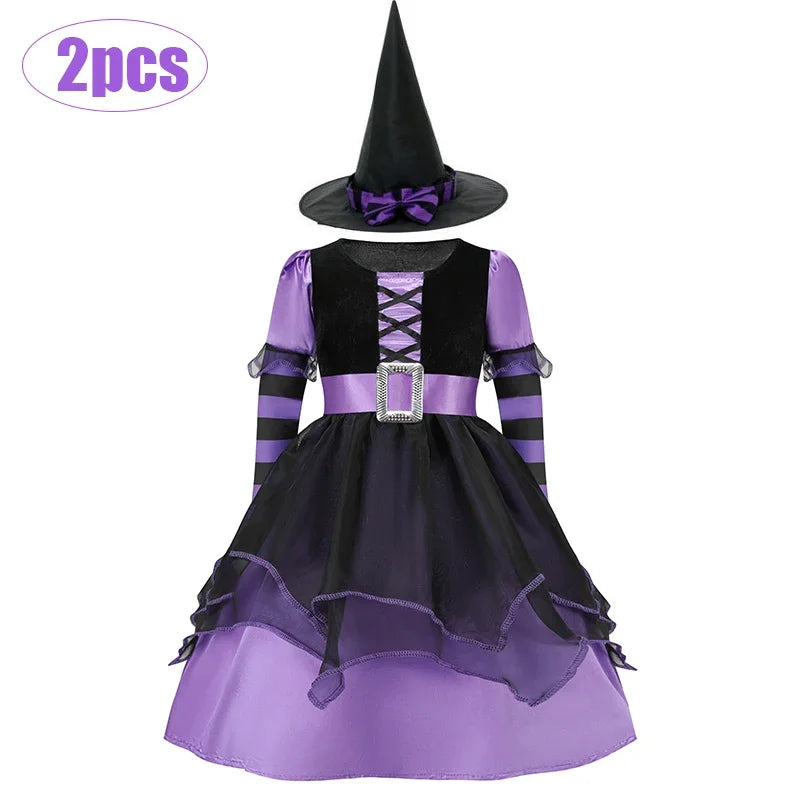 Halloween Vampire Costume for Kids Girls Devil Witch Gothic Ghost Bride Clothes Demon Bride Queen Cosplay - product image 13
