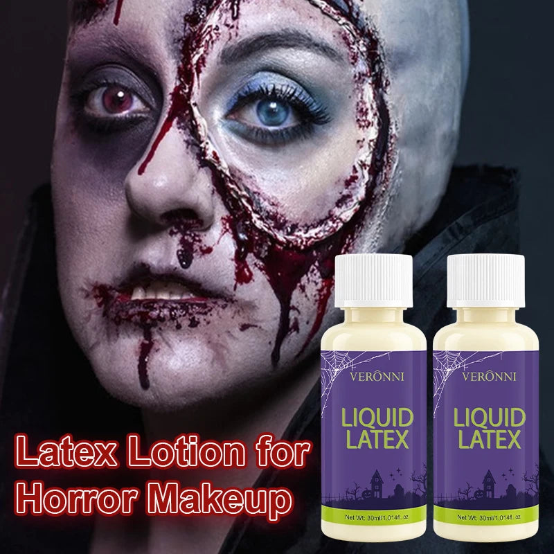 2/3pcs Liquid Latex SFX Makeup Kit Realistic Fake Skin Applicator - Realistic Wound Effects,Non-Toxic Safe - product image 1
