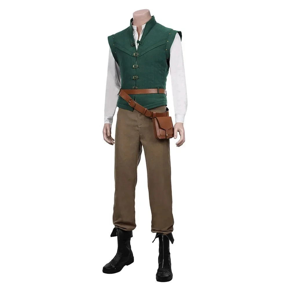 Anime Flynn Rider Tangled Long-Haired Tower Princess Costume Adult