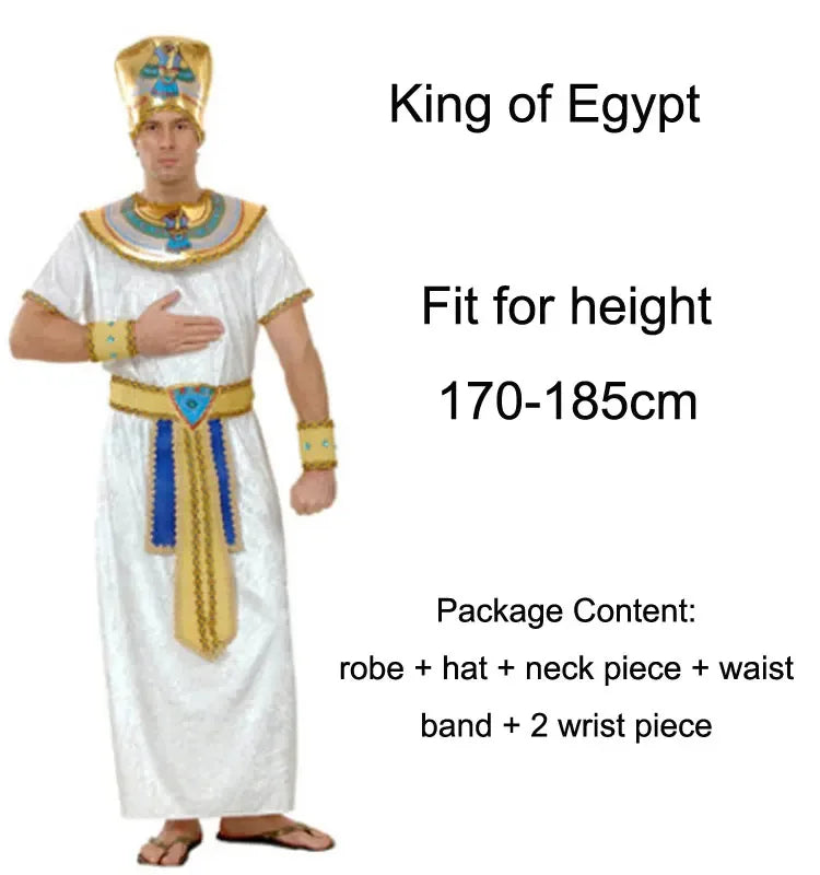 Halloween Costumes Ancient Egypt Egyptian Pharaoh King Empress Cleopatra Queen Costume for - View 9
