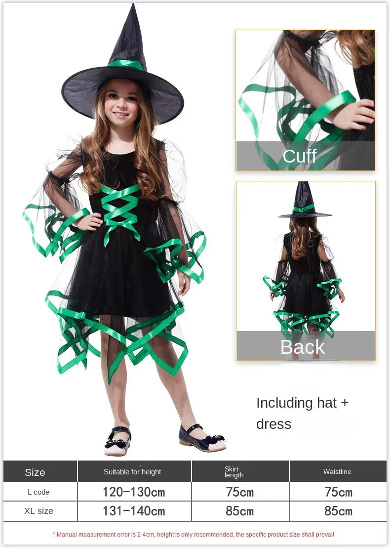 Child's Kids Halloween Vampire Witch Costumes for Girls Dress Up Cosplay Props - product image 9