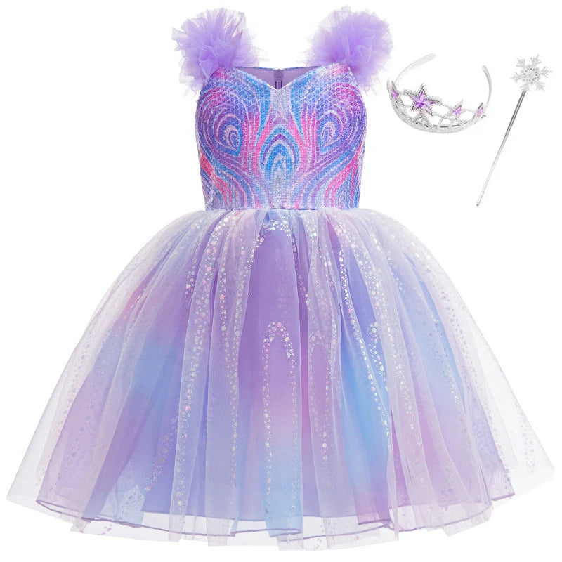 Good Witch Costume Girls Glinda Costume Dress Kids Wicked Cosplay Dress Up Outfits for Birthday Halloween - product image 7