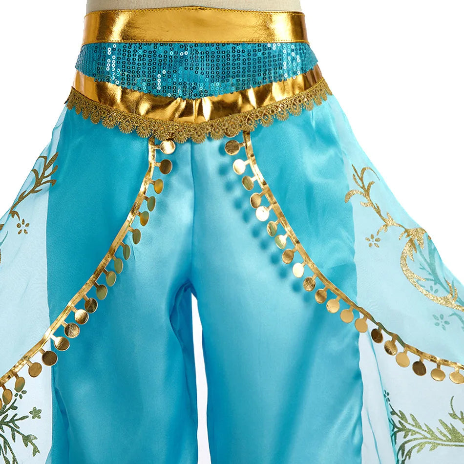 Jasmine-Inspired Princess Costume for Girls | Arabian Dress-Up Set