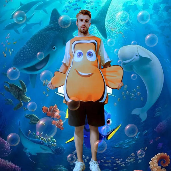 Halloween Finding Nemo Clownfish Costume Sponge Composite Suit