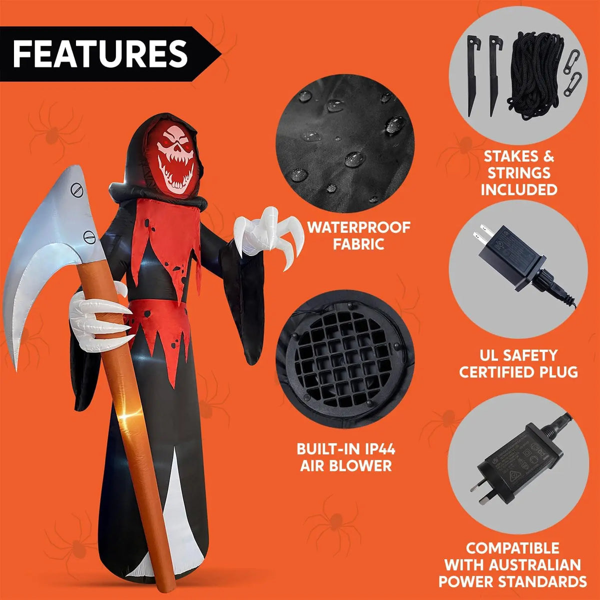 Grim Reaper Halloween Decoration - Inflatable LED - product image 6