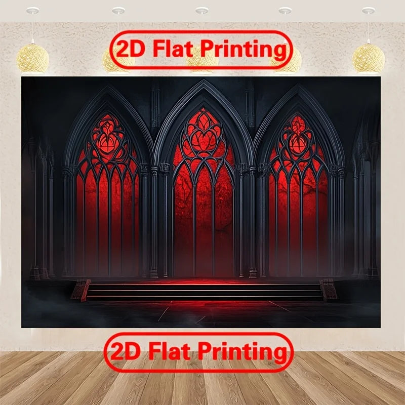 2D Halloween 1 piece, Gothic vampire castle, party and event, with floral - product image 2