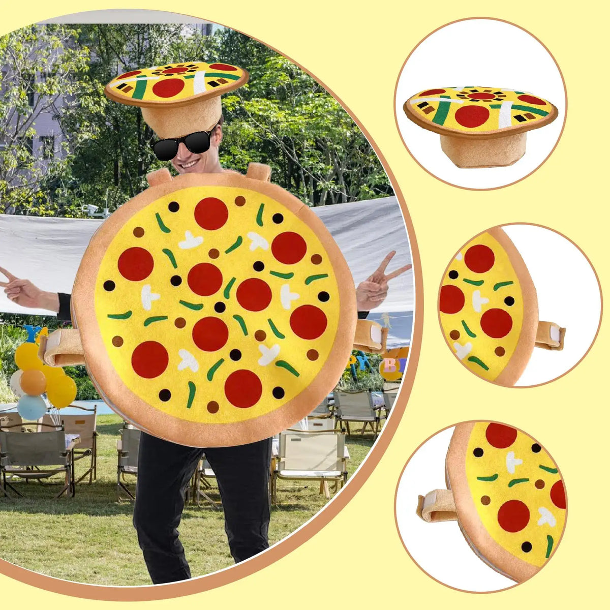Pizza Hat Cartoon Funny Holiday Supplies Stage Halloween Hat - product image 5