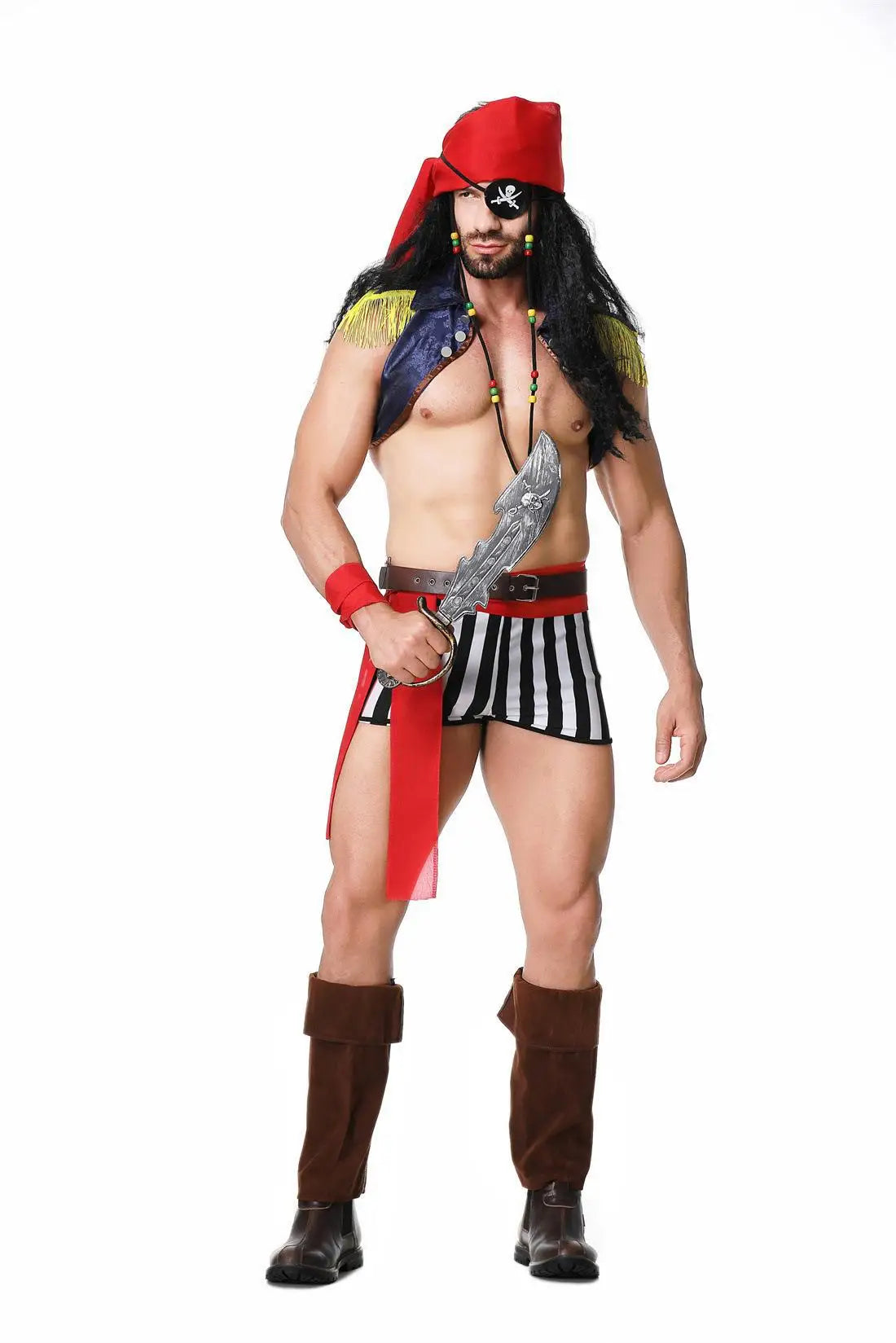 Men Caribbean Pirate Costume Halloween Ball Themed - product image 2