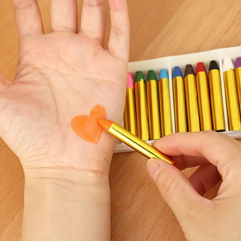 16-Color Face & Body Paint Crayon Halloween Makeup Kit - product image 2