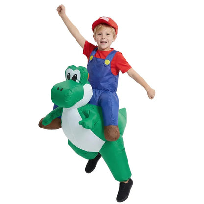Halloween Plumber Costume Dinosaur Inflatable Suit Adult Kids Costume Performance Outfit - View 6