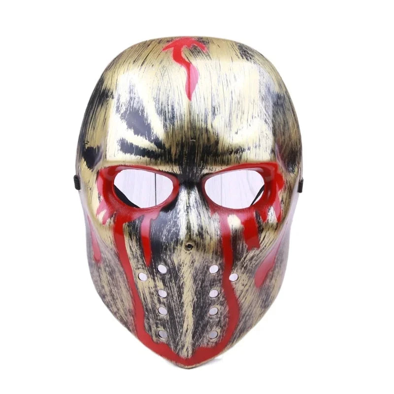 Horror Bleeding Masks Ghost Face Mask Halloween Scary Person Mask Demon Cosplaying Show - Silver