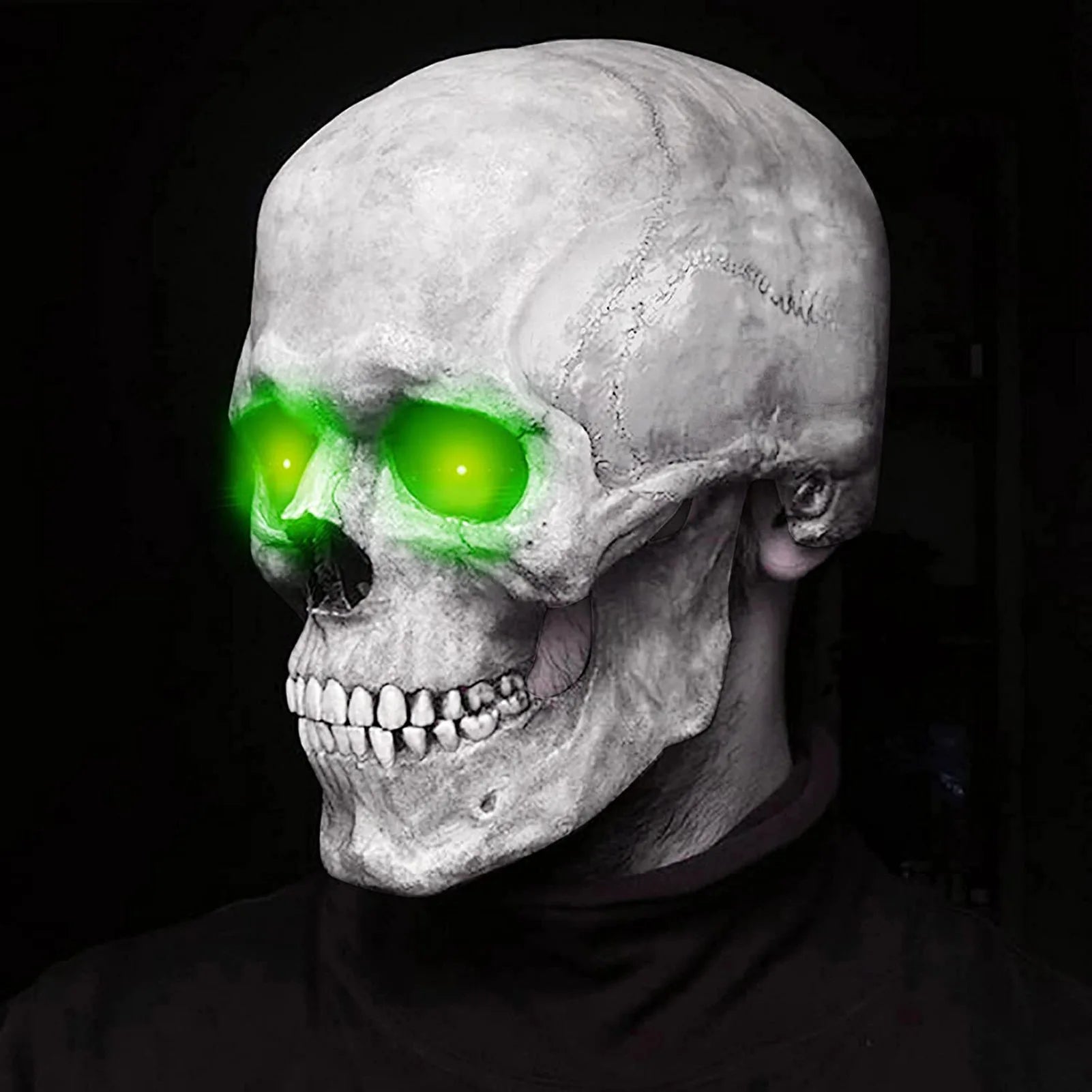 Halloween Horror Mask 3D Reality Full Head Skull Movable Jaw Helmet Latex Scary Skeleton Mask Carnival - product image 9