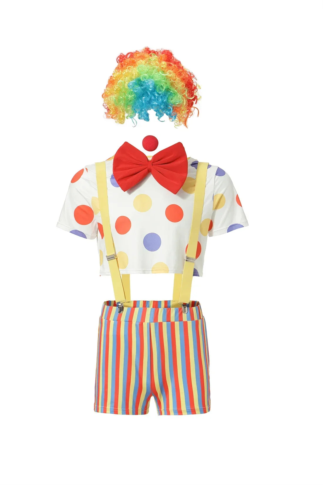 Adult Male Costume Circus Clown Costume Halloween Joke Dress with Wig - product image 5