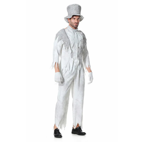 Halloween Magician Costume Cosplay Suit Circus Outfit for Mad Themed Stage Performance - A set / L
