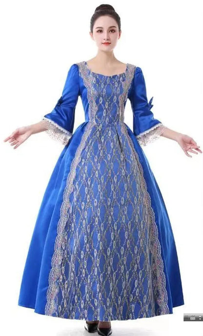 Halloween Costume for Adult Women's Palace Court Medieval Renaissance Retro Gothic - color 14 / XXL