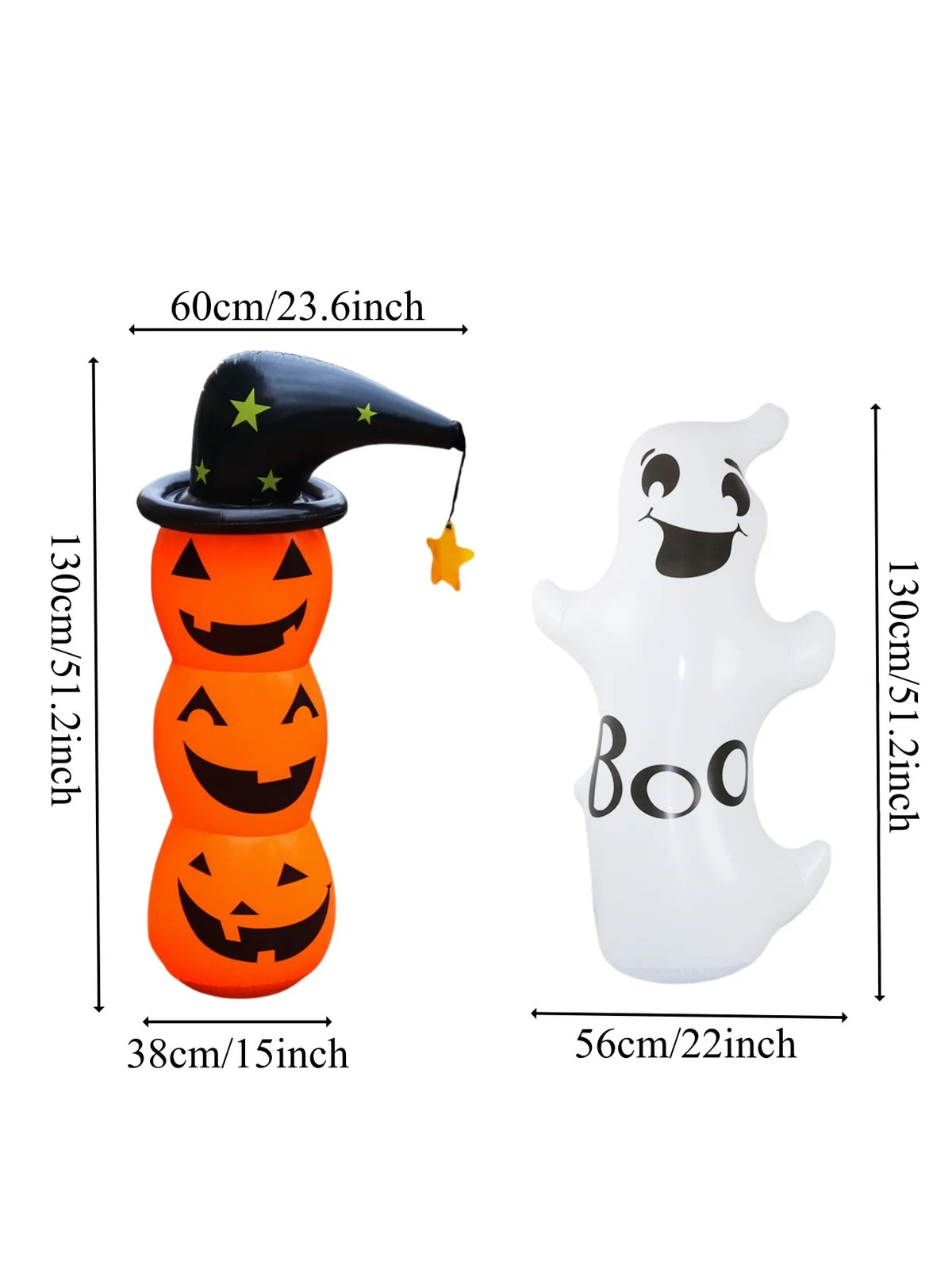 51.2" Halloween Standing Inflatable Yard Decor Inflatable White Ghost - product image 9