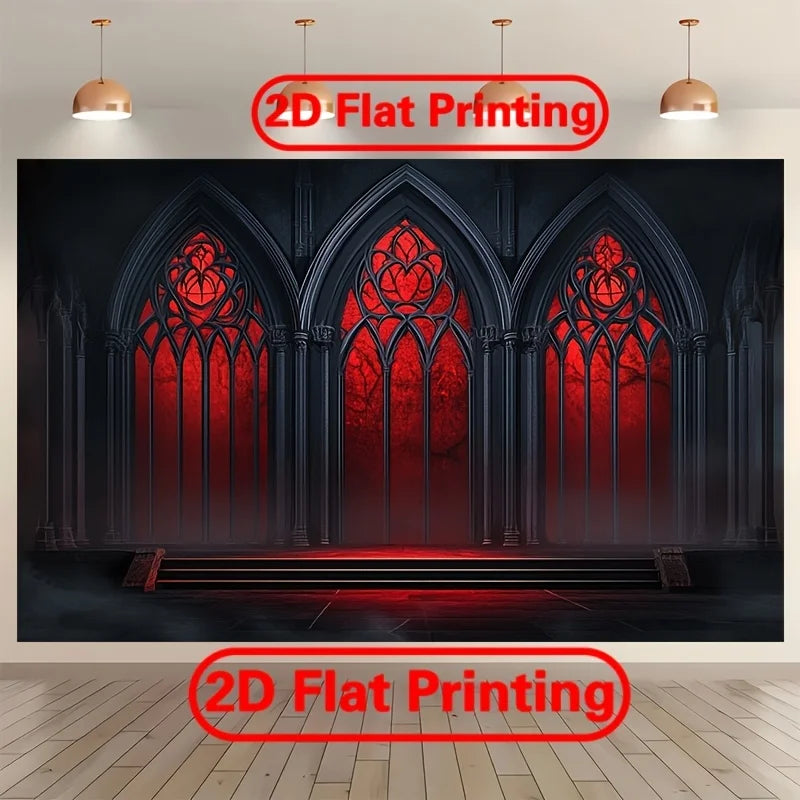 2D Halloween 1 piece, Gothic vampire castle, party and event, with floral - product image 3