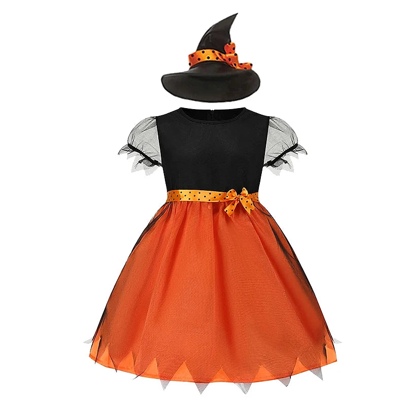 Kids' Girls Witch Vampire Dresses Clothes Dress Up Clothes for Costume - alternate view 10