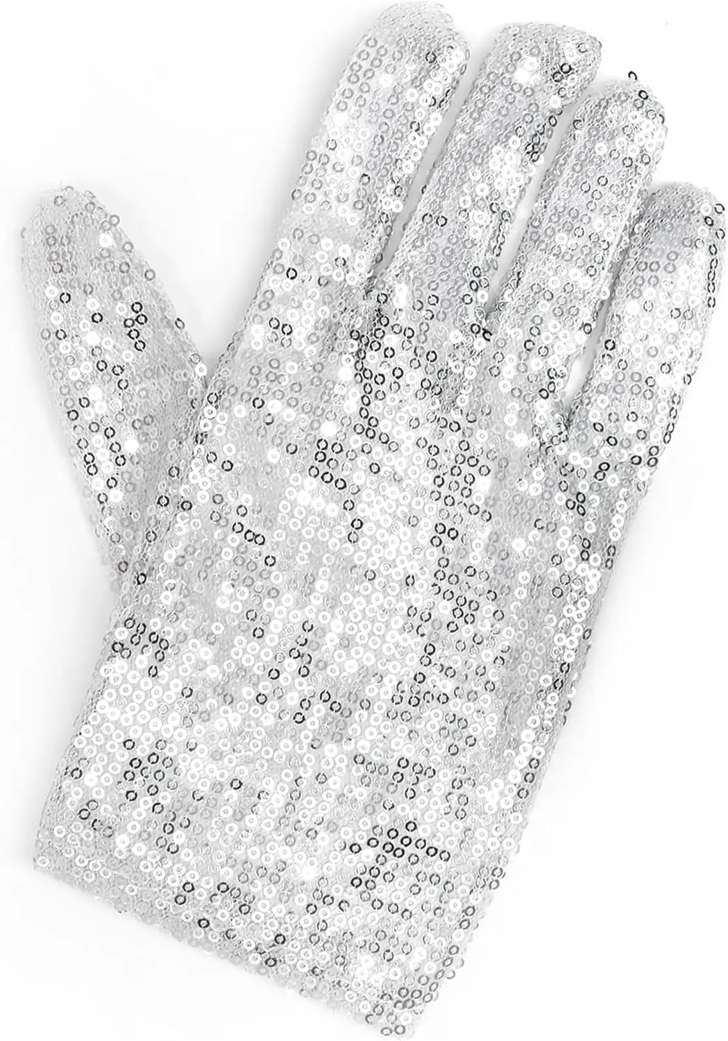 Skeleteen MJ Sequin Glove White Right Handed Glove Costume Accessory