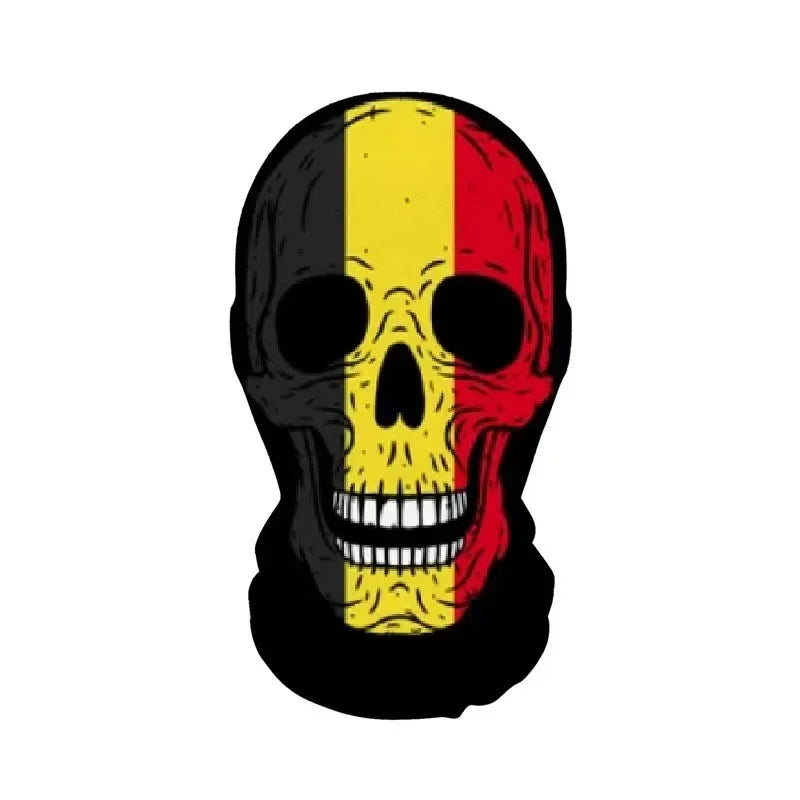 Halloween Skeleton Mask Elastic Mesh Hood Scary Costume Prop Breathable Face Cover Hood - 02