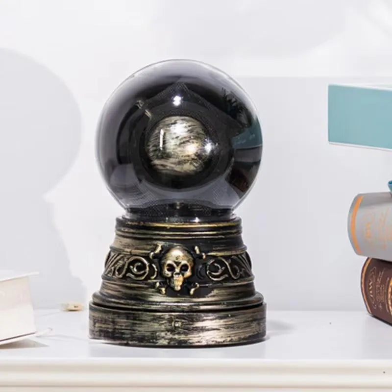 Crystal Ball with Blinking Green Evil Eye LED Gothic Decor Battery Operated - product image 4