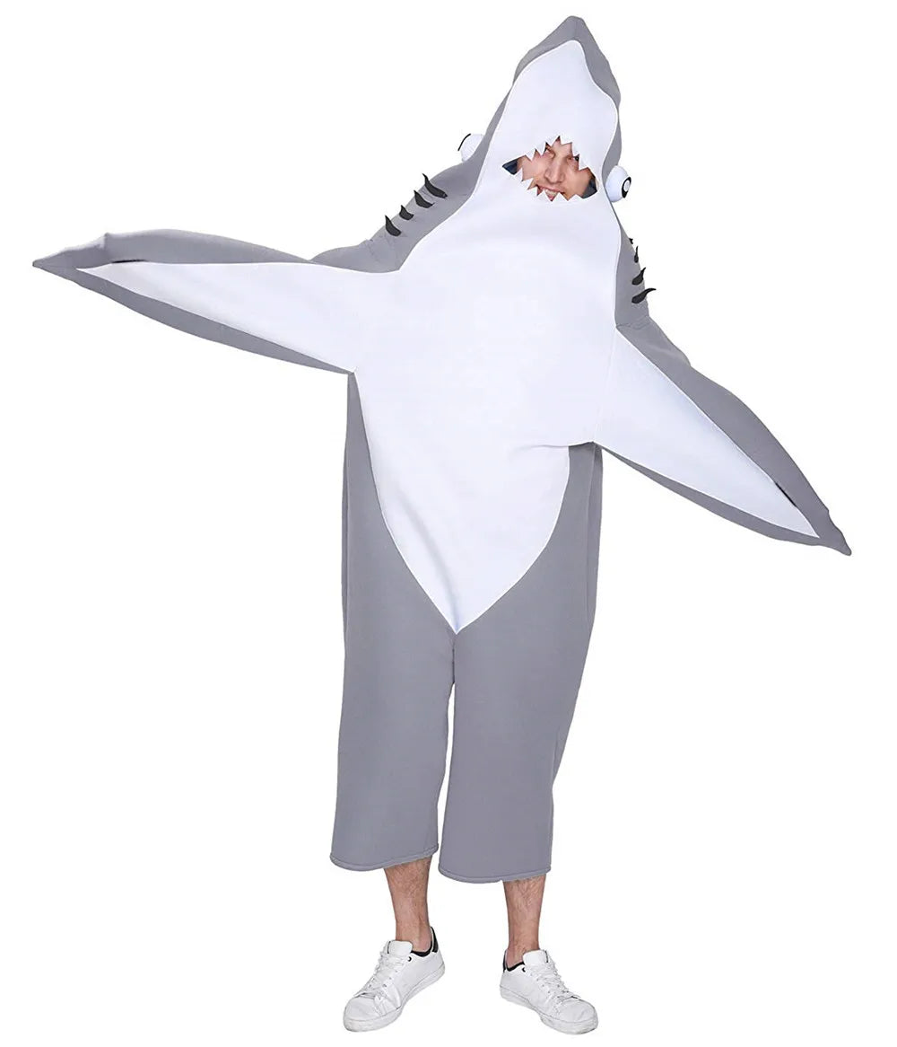 Adult Funny Shark Costume Halloween Animals Cosplay Outfits Carnival Easter Purim Fancy Dress