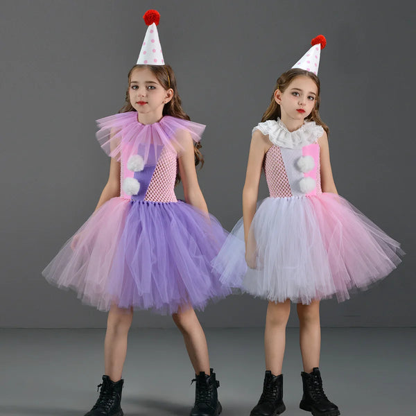 Halloween Costume For Kids Gray Girls Tutu Dress Kids Cosplay Scary Clown Costume Girl Carnival Masquerade - product image 1