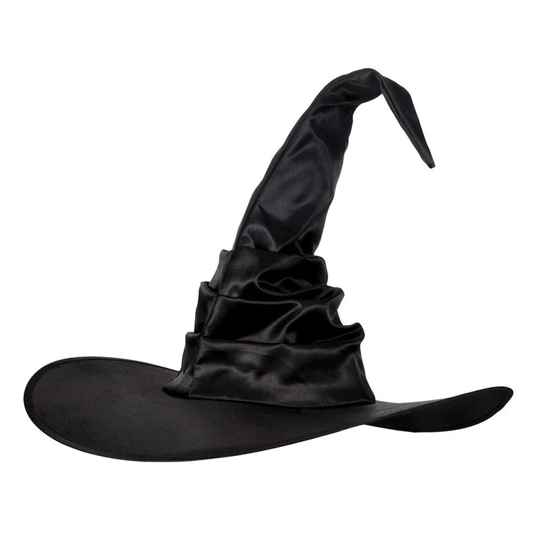 Halloween Witch Hats Black Folds Wizard Hat for Kids Adult Women Men Costume Props - View 9